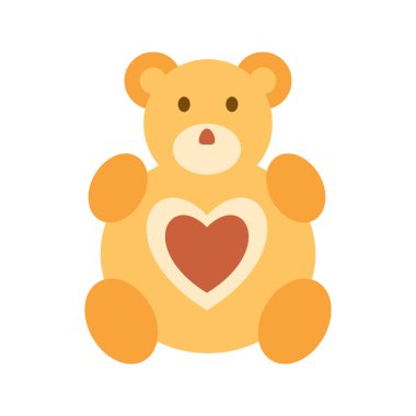 Sevimli bebek yuvası ve bakım ikonları.