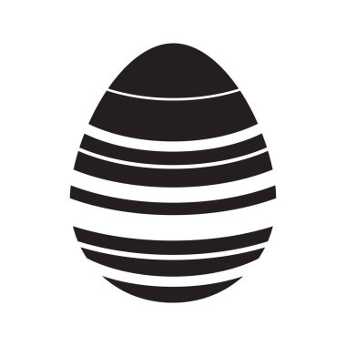 Süslü paskalya yumurtası silueti simgeleri.