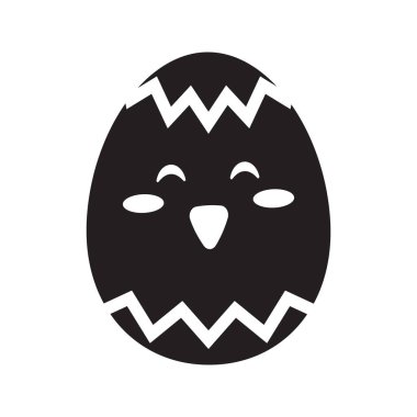 Süslü paskalya yumurtası silueti simgeleri.