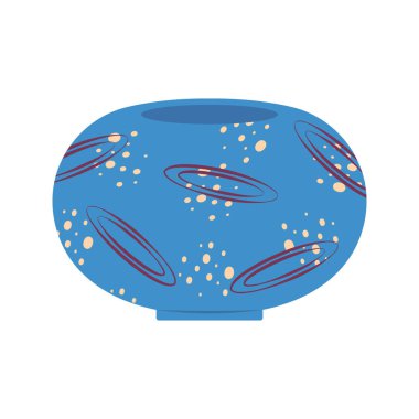Arkaplanda Dekoratif Desenli Düz Seramik Vazo Koleksiyonu.