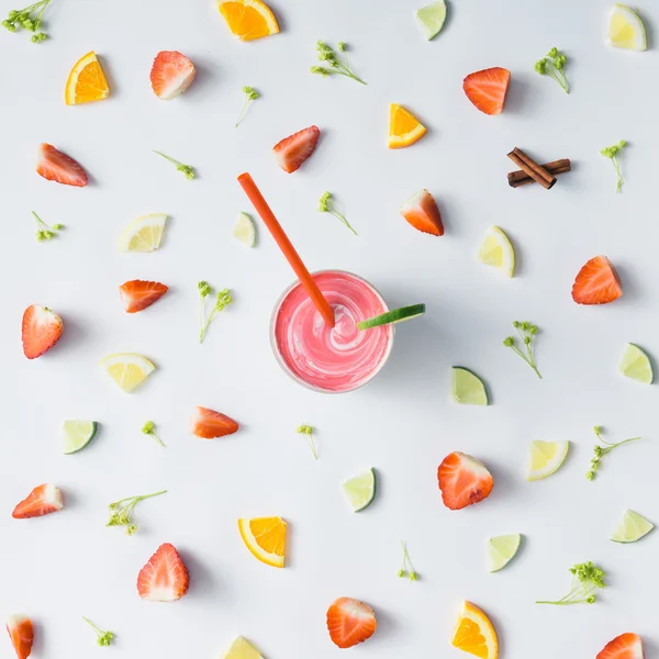 Morning smoothie colorful pattern — Stock Photo, Image