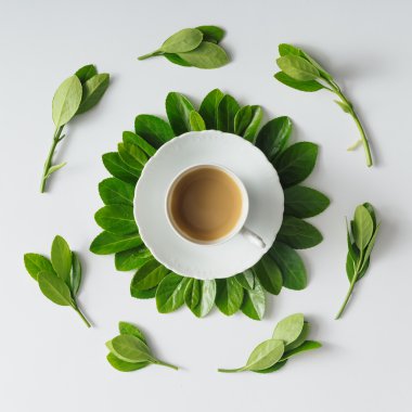 Yaratıcı doğal sabah kahvesi.