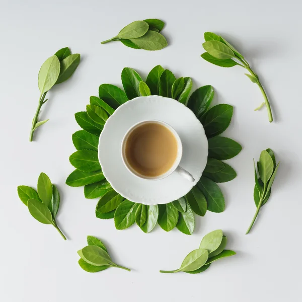 Kreativa naturliga morgonkaffe. — Stockfoto