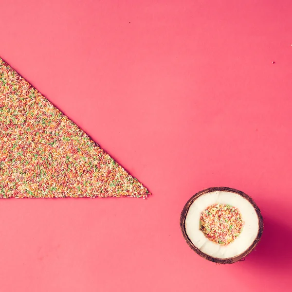 Coconut and sprinklers — Stock Photo, Image