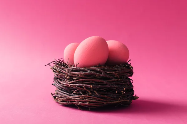 Uova di Pasqua rosa — Foto Stock