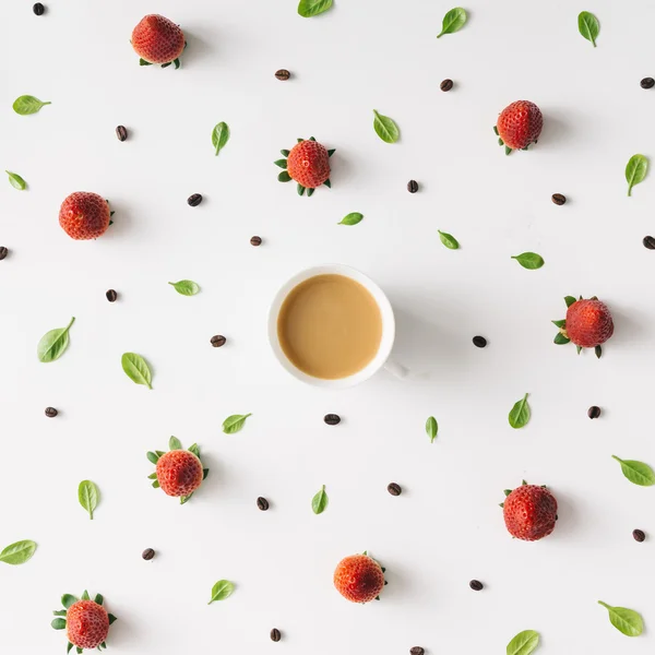 'S ochtends koffie kleurrijke patroon — Stockfoto