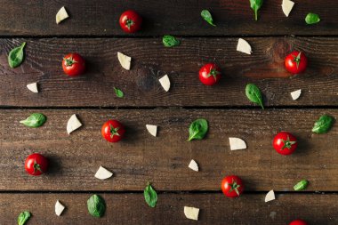 Renkli pizza malzemeleri desen.