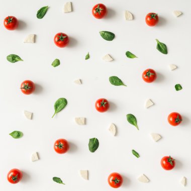 Renkli pizza malzemeleri desen.
