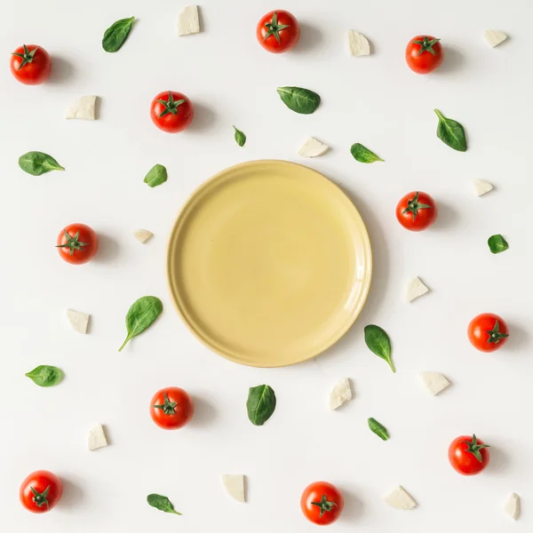 Colorful pizza ingredients pattern. — Stock Image Colorful pizza ingredients pattern. Stock Image
