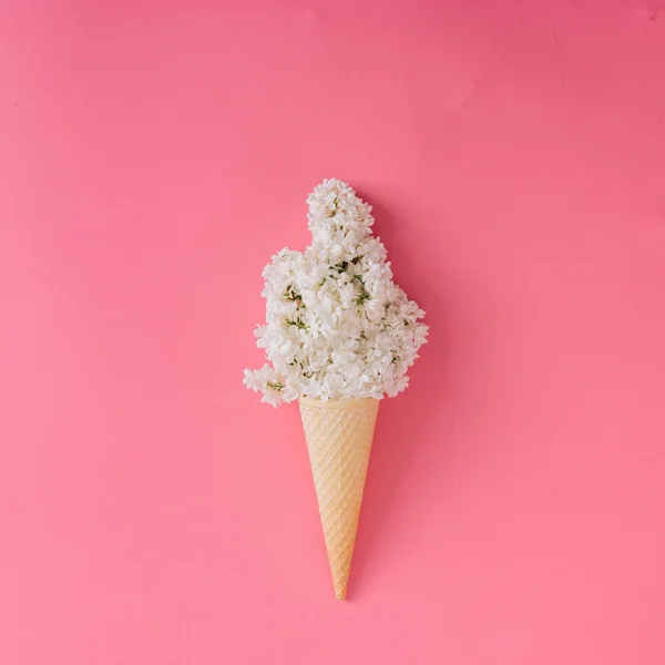 Fiore lilla in cono gelato — Foto Stock