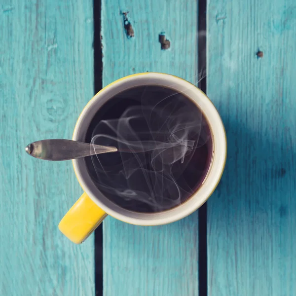 Hot fresh coffee or tea — Stock Photo, Image