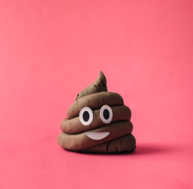 Funny poop emoticon clipart