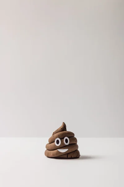 Funny poop emoticon — Stock Photo, Image