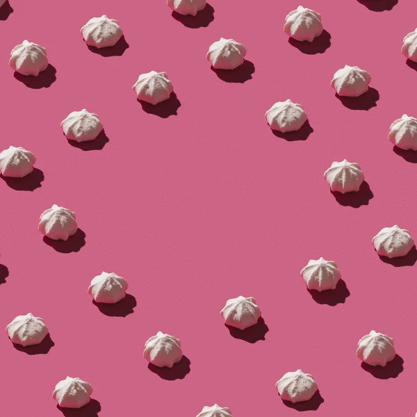 Pattern made of sweet meringues — Stock Photo, Image