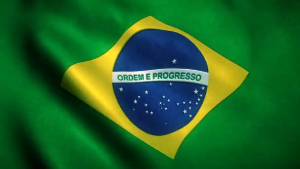 Brazylia flaga animacji — Wideo stockowe