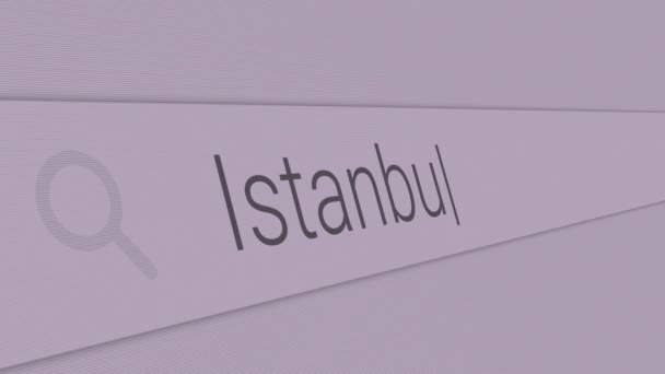 Istanbul Mengetik Tempat Tempat Terbaik Untuk Dikunjungi Eropa Batang Pencarian — Stok Video