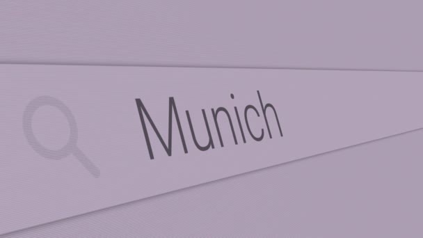 Munich Dactylographier Les Meilleurs Endroits Visiter Europe Dans Barre Recherche — Video