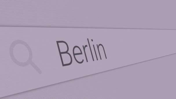 Берлін Надрукувати Найліпші Місця Відвідин Європи Пошуковому Барі — стокове відео