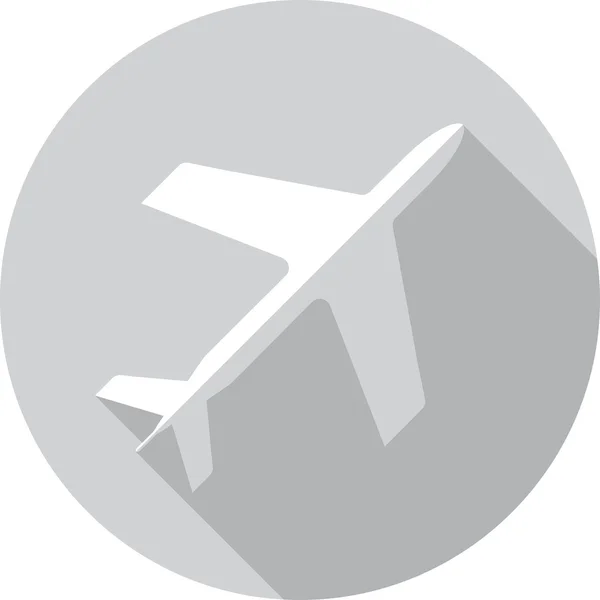 Изолированный белый самолет на сером фоне — стоковый вектор