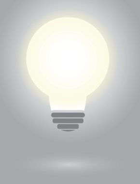 Açık parlayan ampul 