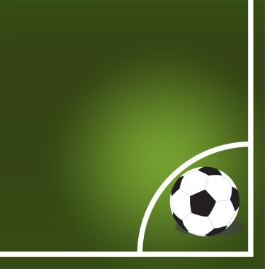 Futbol istekli Köşe vuruşunda. Metin eklenebilir