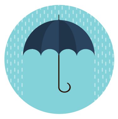 Şemsiye ağır sonbahar yağmur ile açıldı