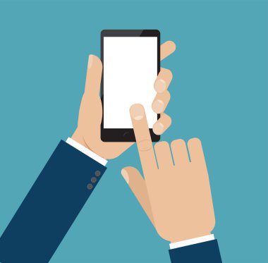 El tutma smartphone, parmak değmek imzala düğmesini.