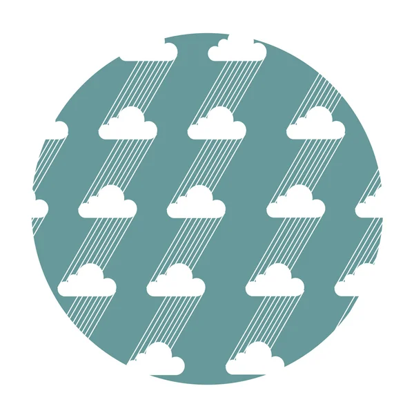 Naadloze patroon met wolken en regen — Stockvector