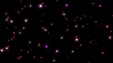 Valentine Love Heart Rain Düşen Parçacık Efekti