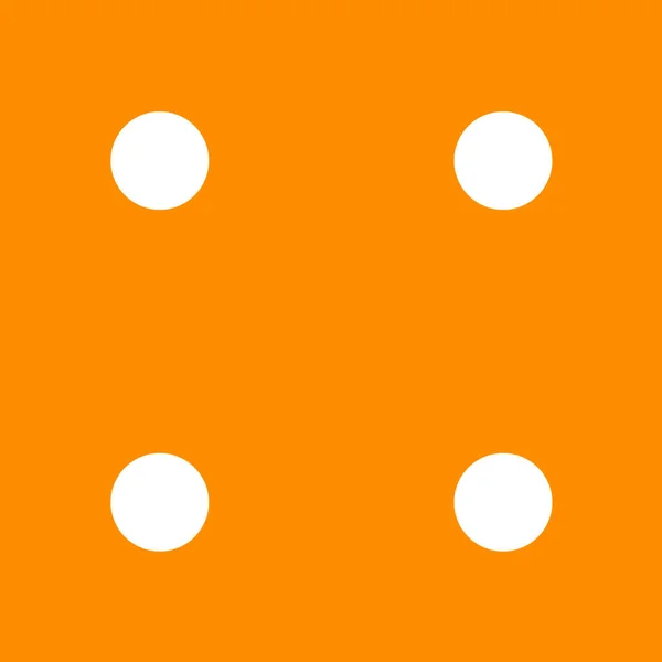 概要丸穴のあるオレンジ色の四角形のボタン — ストック写真