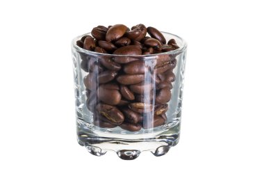 Bardakta kahve çekirdeği.