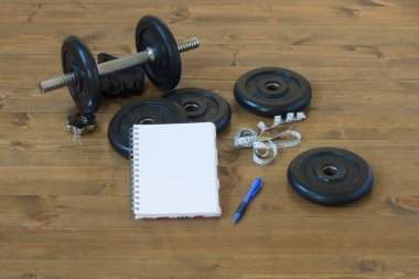 Kayıtlar için katlanabilir dumbbell kağıt