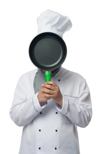 Koken met koekenpan — Stockfoto