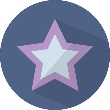 Yıldız yuvarlak simge vektör