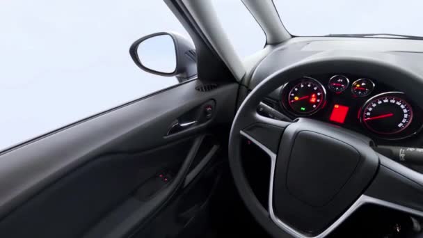 Car interior panoramic shot — Stock Video