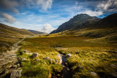 Lake gwen Valley, Snowdon, walescwm, Idwal, Devils mutfak, Llyn Idwal, Ey önde gelen dağ yolu