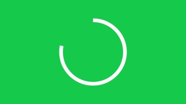 Yeşil arka planda tik işareti animasyonu. Çemberde onaylanmış sembol canlandırması