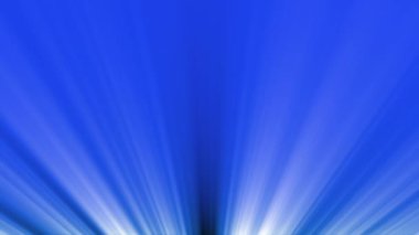 Mavi arkaplanda ışık ışınları animasyonu. Işık ışınları hareket arkaplan videosu