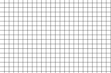 Beyaz arkaplanın şebeke arka planı. Beyaz kağıt arka planda kare ızgara grafiği. Vektör illüstrasyonu