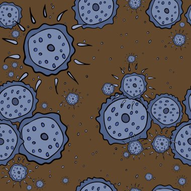 Çiçek-mavi-arka plan-hardal