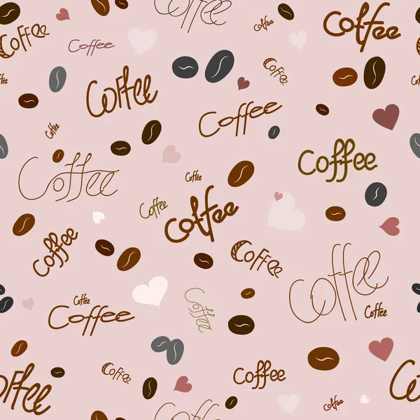 Seamless mönster av kaffe — Stock vektor