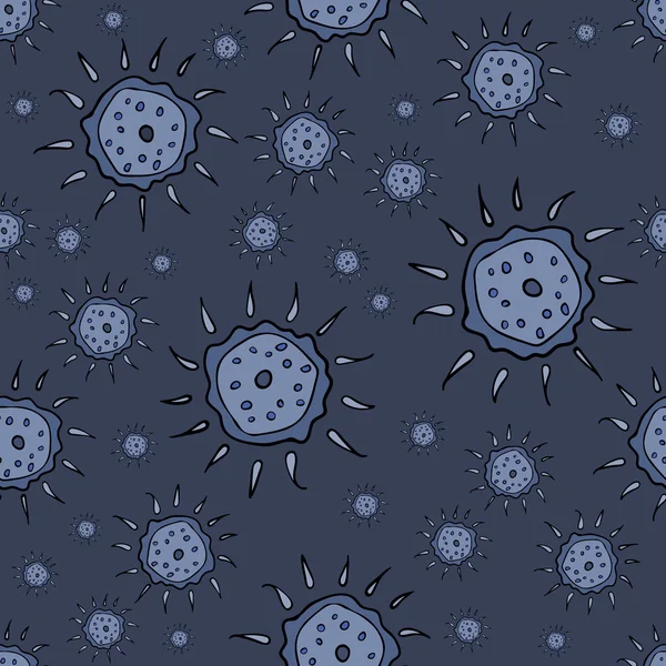 Seamless-Flowers-Pattern-very-Dark-grayish-Blue