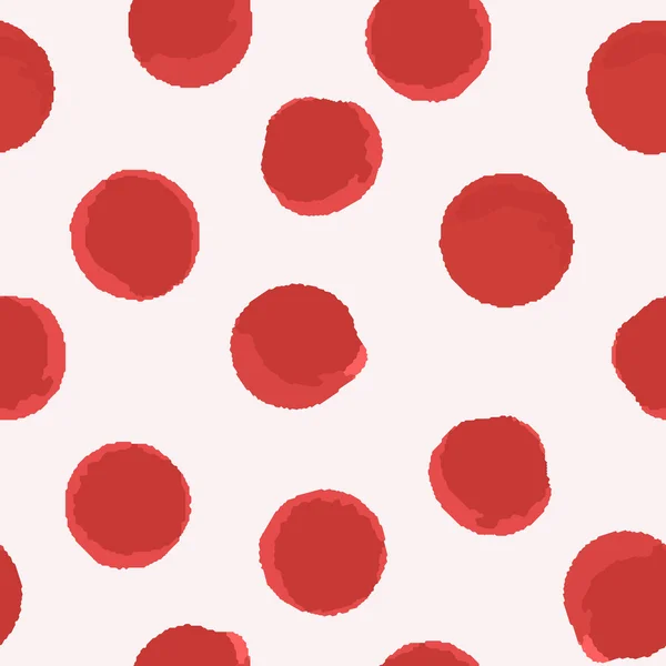 Seamless mönster röda prickar — Stock vektor