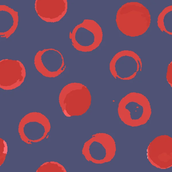 Cerchio rosso e punti — Vettoriale Stock