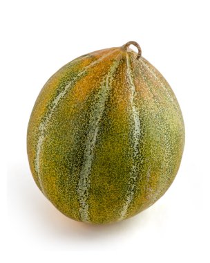 Beyaz zemin üzerine yeşil kavun