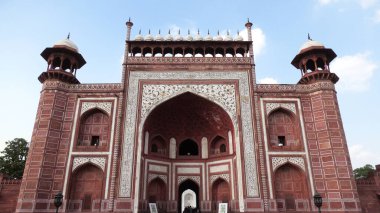 Taj Mahal, Agra, Uttar Pradesh, Hindistan 'ın ana giriş kapısı. UNESCO Dünya Mirası Alanı.