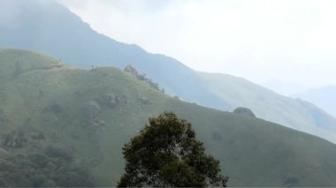 Hindistan 'ın Kerala, Idukki kentindeki Munnar' ın güzel manzarası kalın bir sis tabakasıyla kaplıydı..