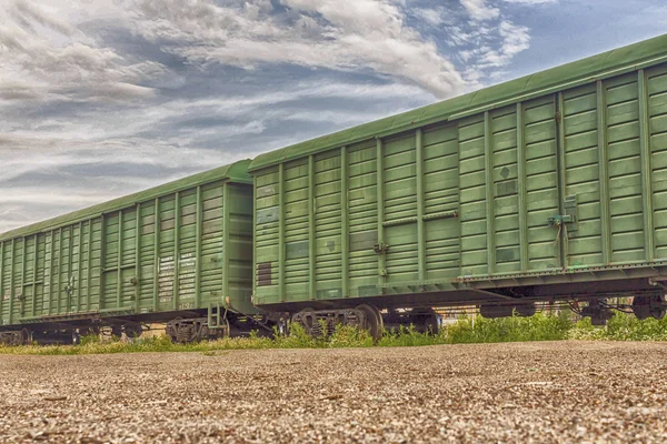 Portes de conteneurs ferroviaires vintage avec couleur rouillée et ancienne . — Photo