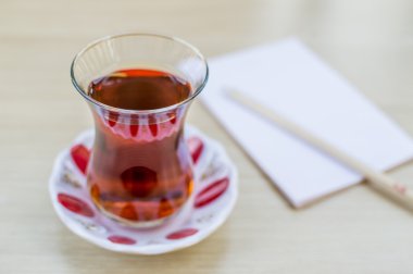 Ulusal Türk sıcak çay cam