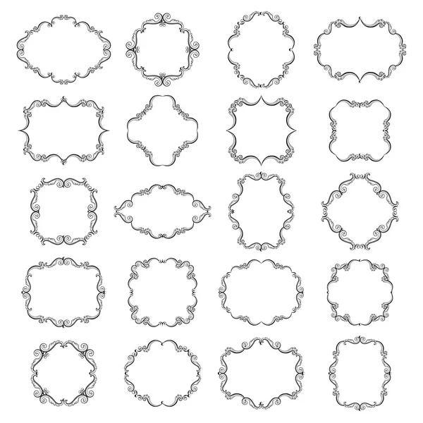 빈 빈 장식 빈티지 프레임의 컬렉션을 설정 — 스톡 벡터